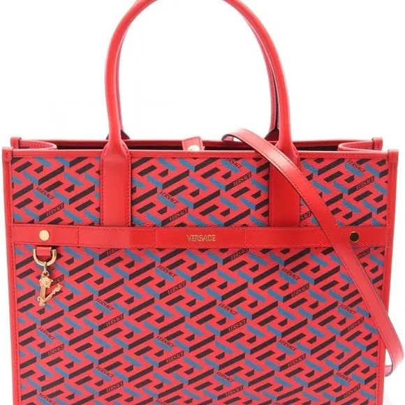 Versace Red Totes Bag - Picture 1 of 2